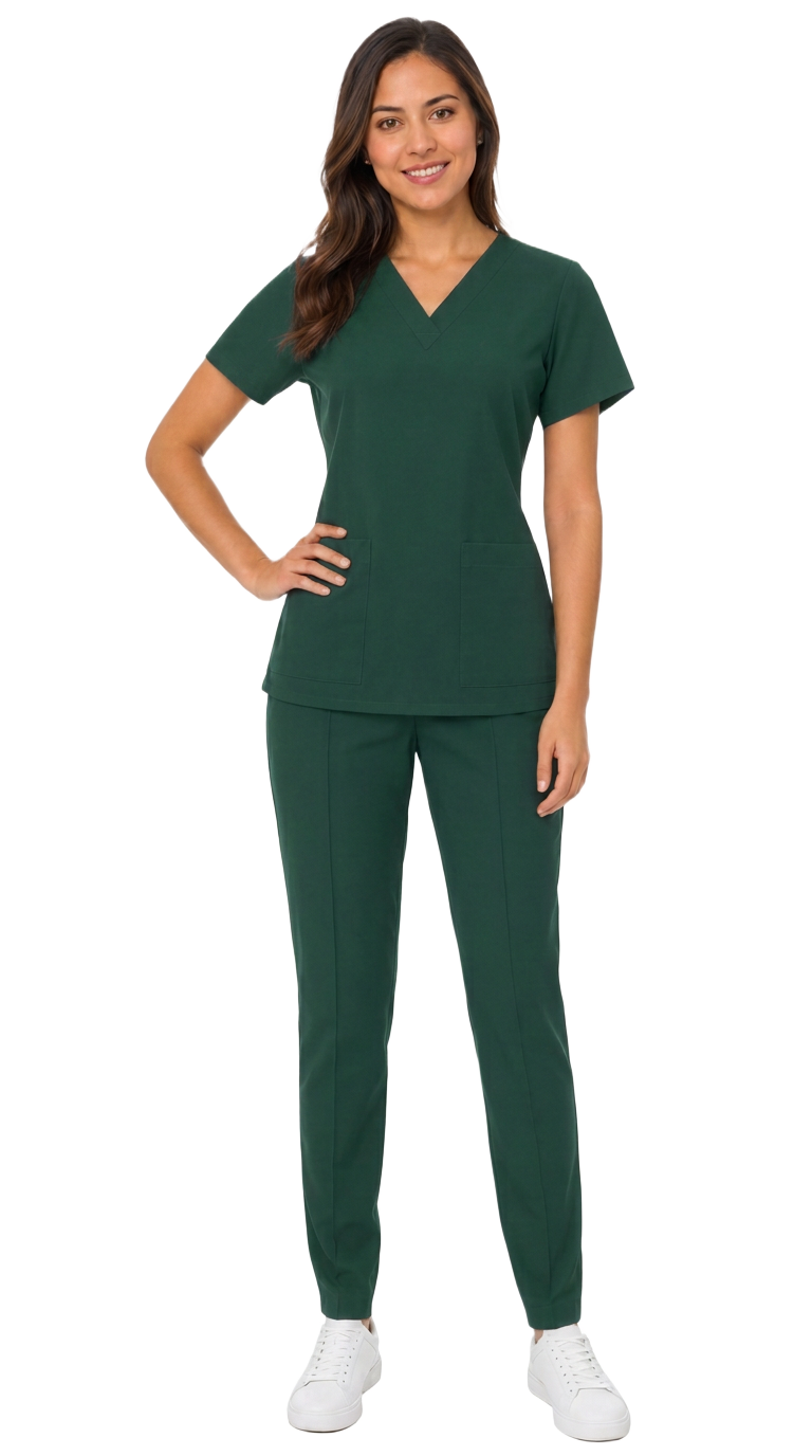 Uniforme Quirúrgico 4 Bolsas en color Verde Bosque