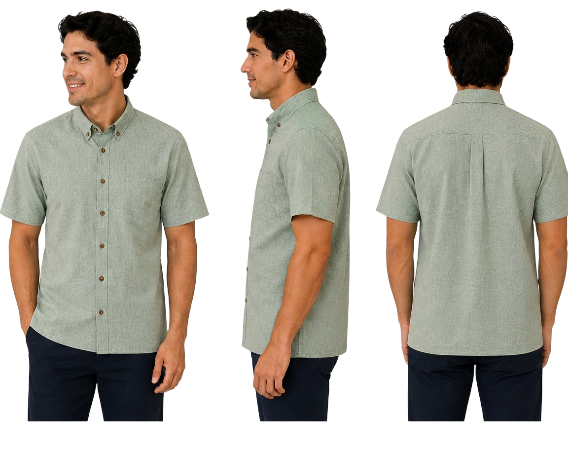 Guayabera Verde en color Verde