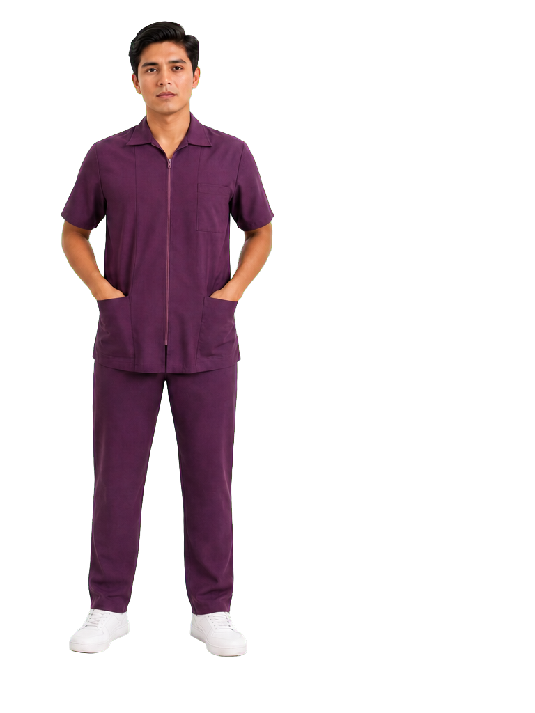 Filipina de Lino con Cierre en color Morado